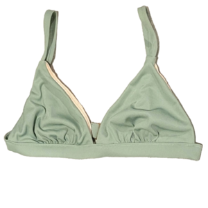 Light Green Ribbed Bikini Top